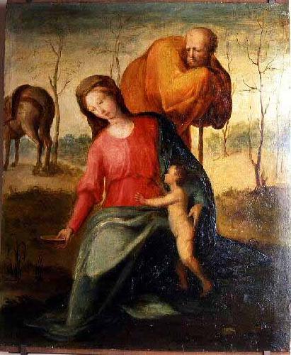 Domenico di Pace Beccafumi The Flight into Egypt oil painting picture